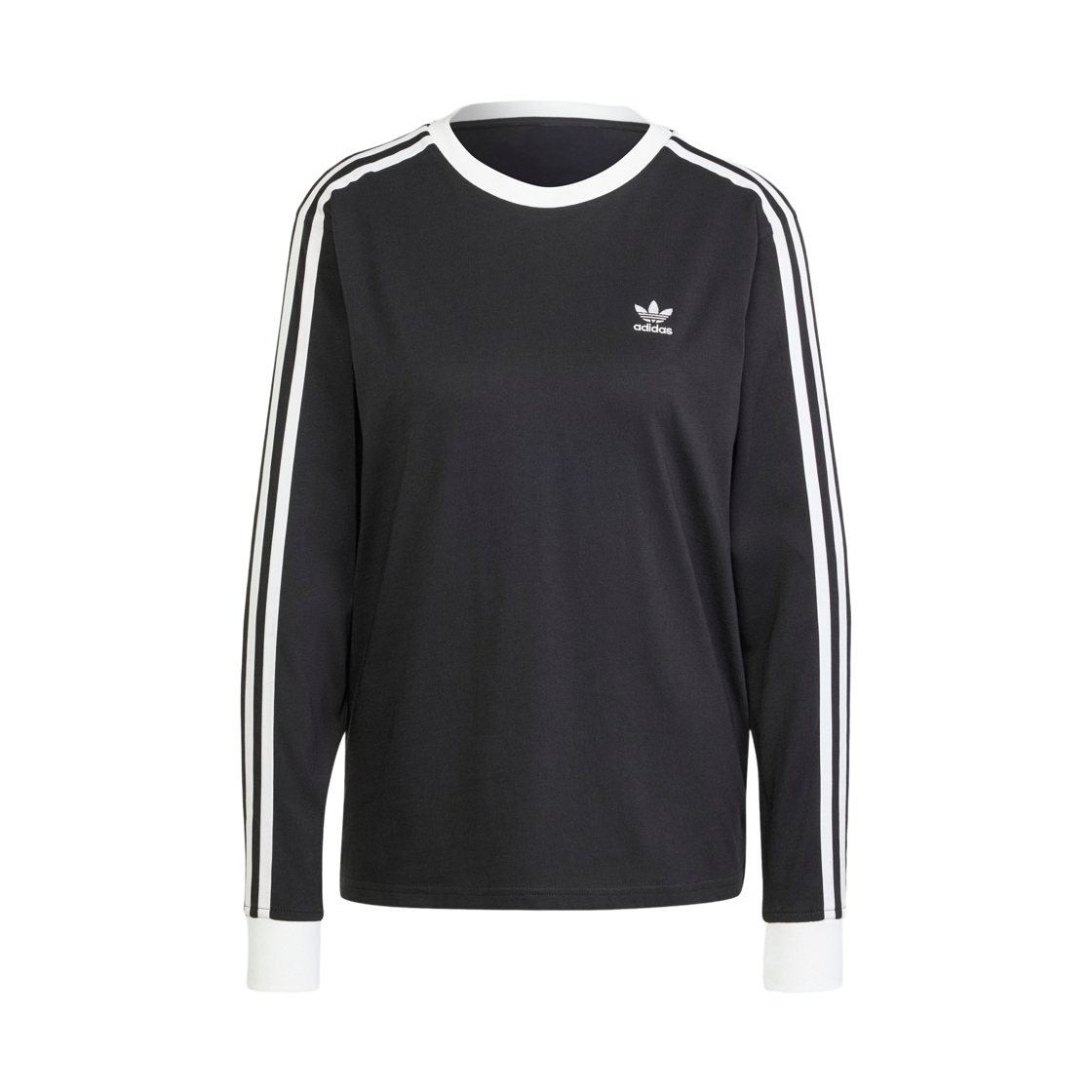 JC5774 (W) Adidas Adicolor 3S Regular Long Sleeve T-Shirt Black - KR Sizing