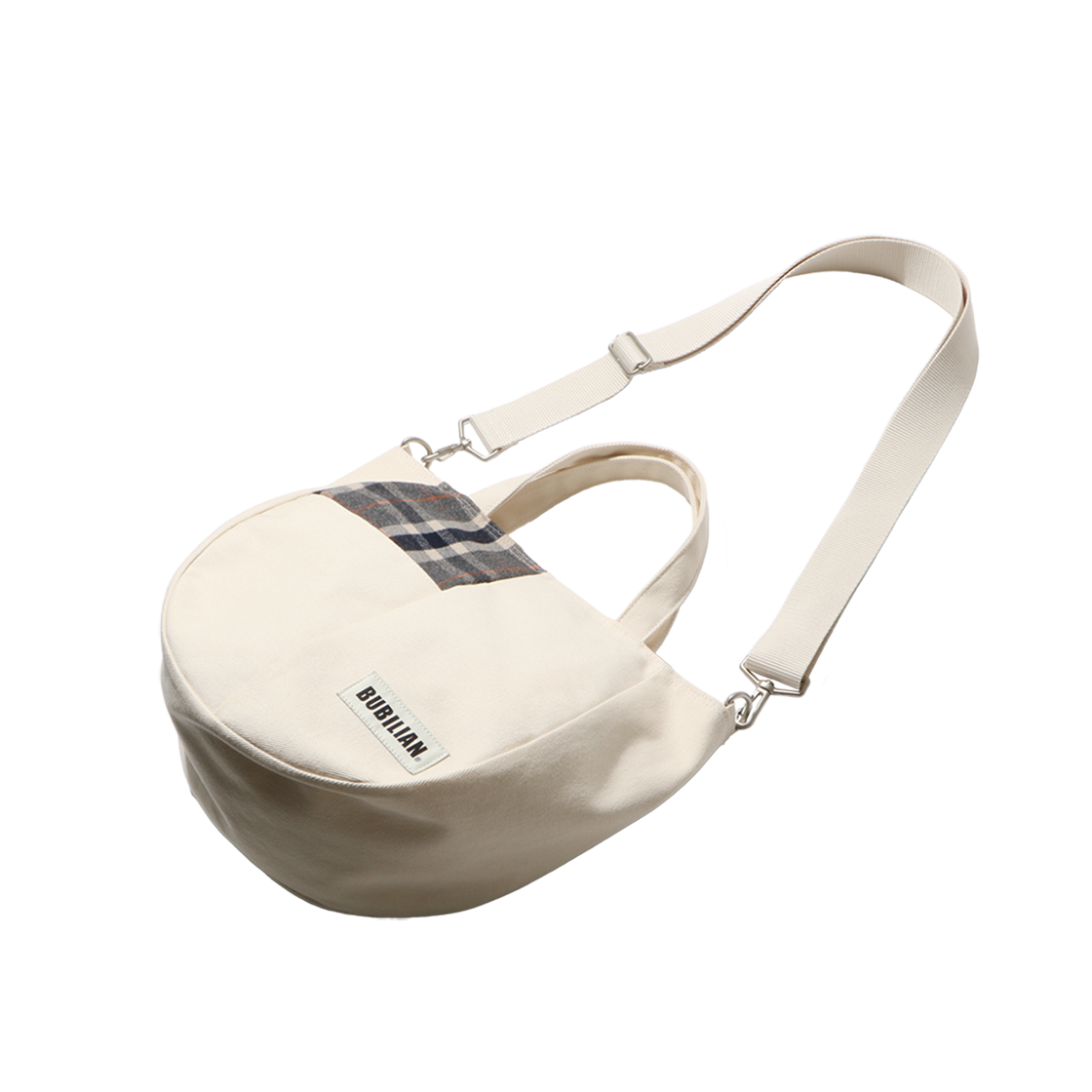 버빌리안 서큘러 크로스백 체크 아이보리(Bubilian Circular Cross Bag Check Ivory) - 3