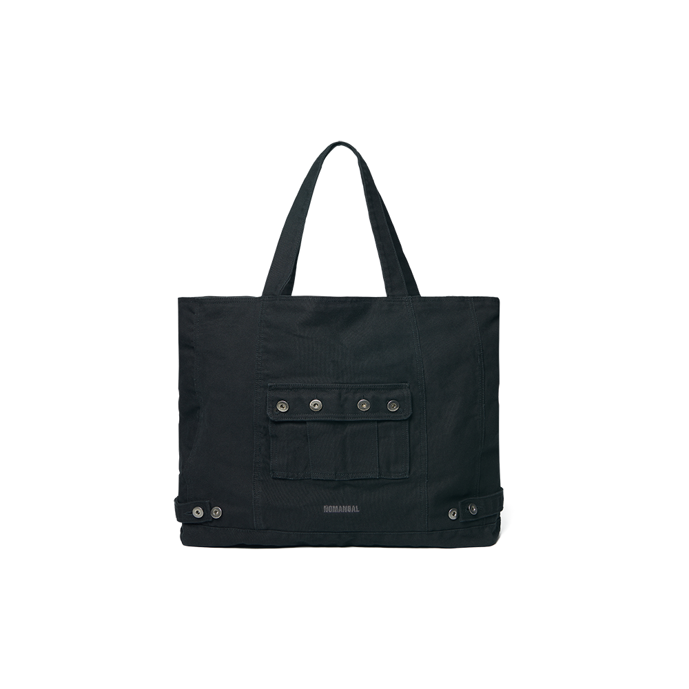 NMSS62BG01WBK NOMANUAL 4R Pocket Tote Bag Washed Black