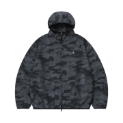 SLOW RECORD HOUSE Ripstop Camo Windbreaker Charcoal
