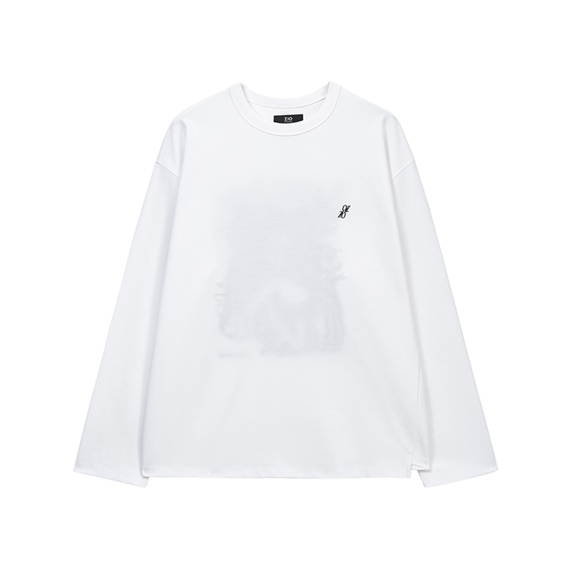 지오송지오 컬렉션 스플린 아트워크 롱 슬리브 화이트 BI2TS212WH
