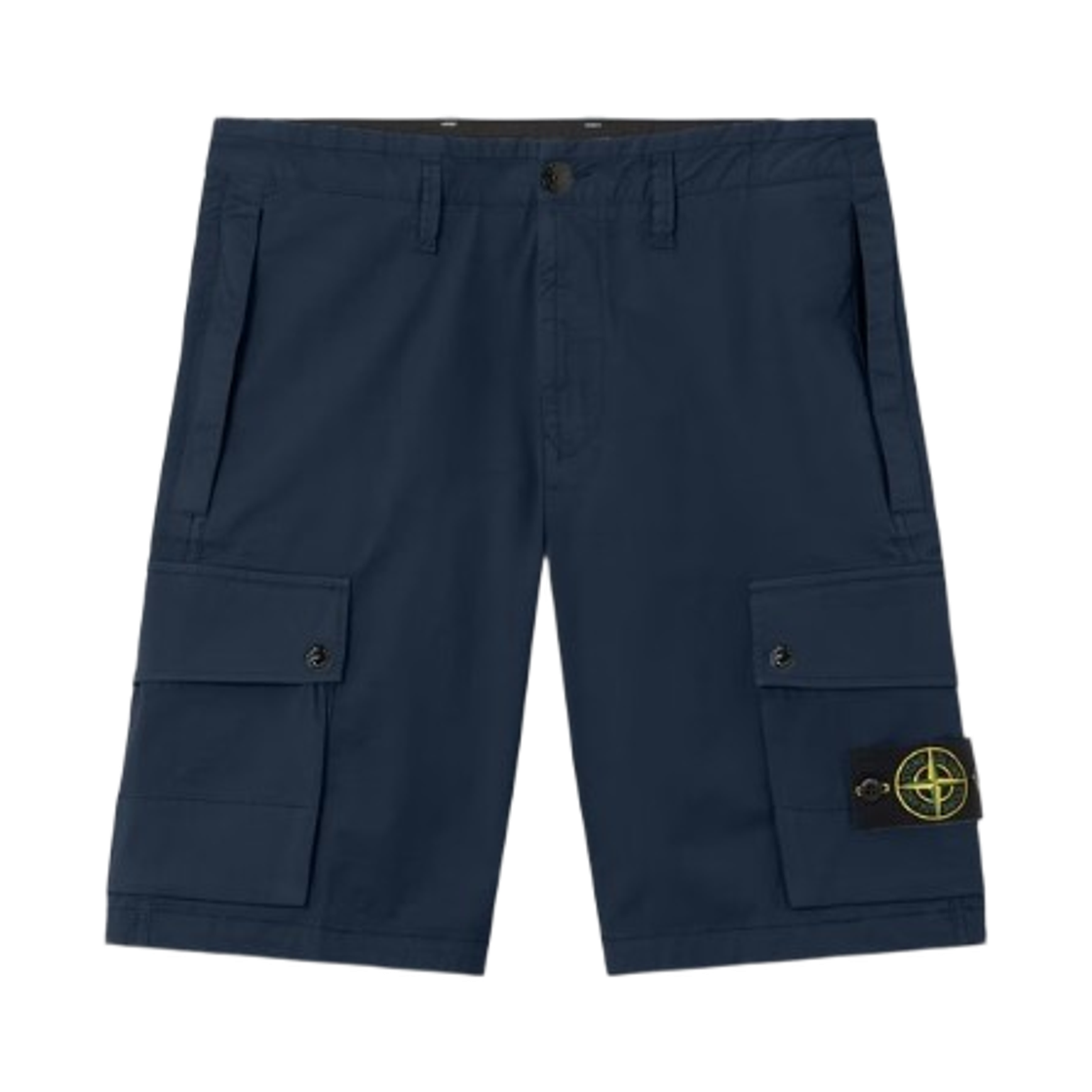 L1S15L1000-19S0A10-V0020 Stone Island L100019 Stretch Organic Cotton Twill Slim-Fit Cargo Bermuda Shorts Navy Blue - 26SS