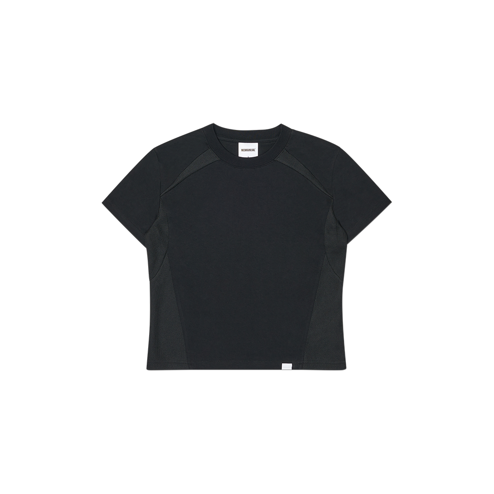 (W) 노매뉴얼 W.B 티셔츠 블랙((W) NOMANUAL W.B T-shirt Black) - 1