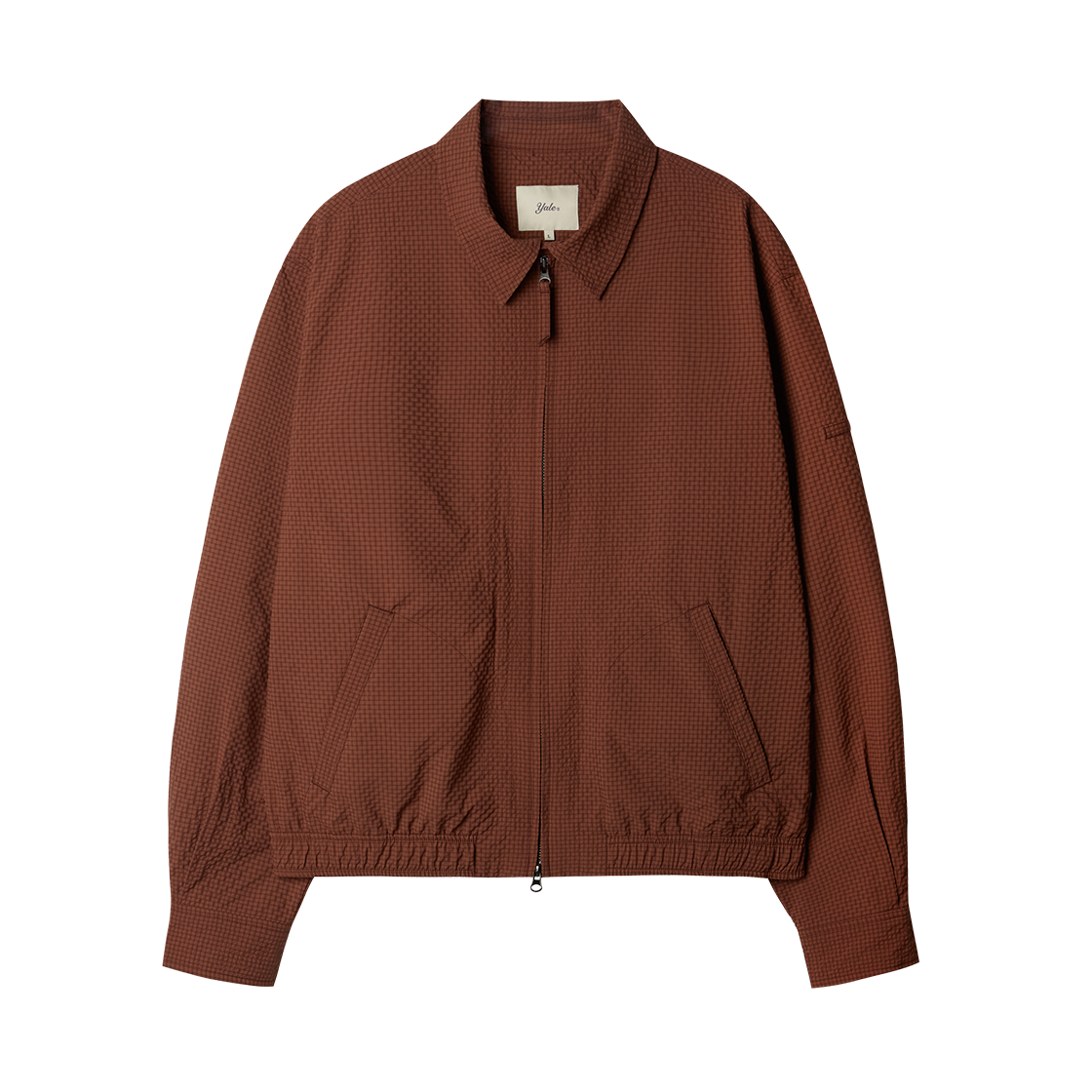 YGS1JK301ABR Yale Seersucker Check Blouson_Brown