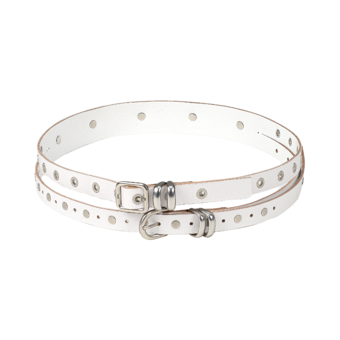 VWK61VBT007WHQQ Vacant Archive Gigi Skinny Double Belt White