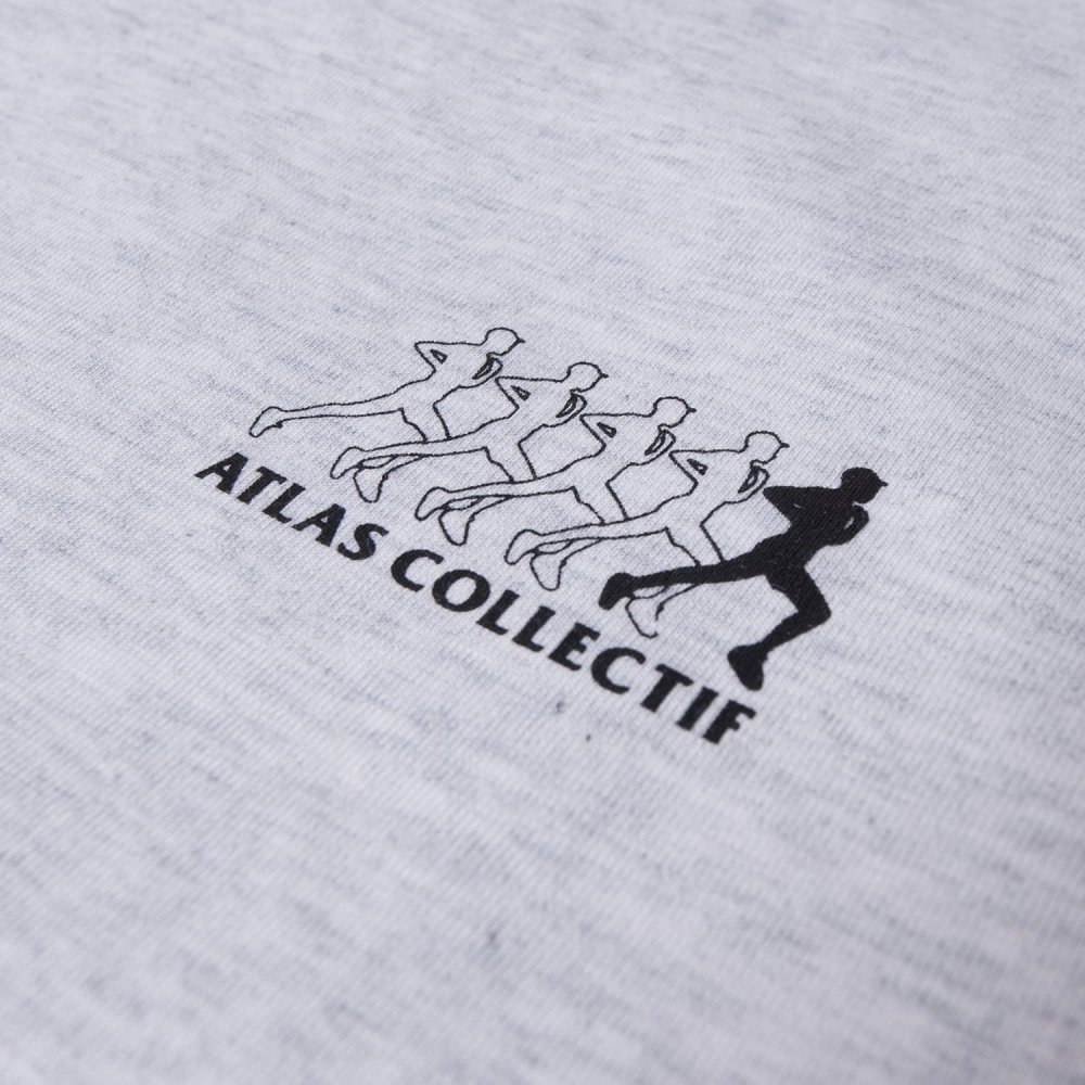 아틀라스 콜렉티프 런윈드 공용 180GSM 오가닉 티셔츠 그레이(Atlas COLLECTIF RUNWIND UNISEX 180GSM Organic Tee Grey) - 3
