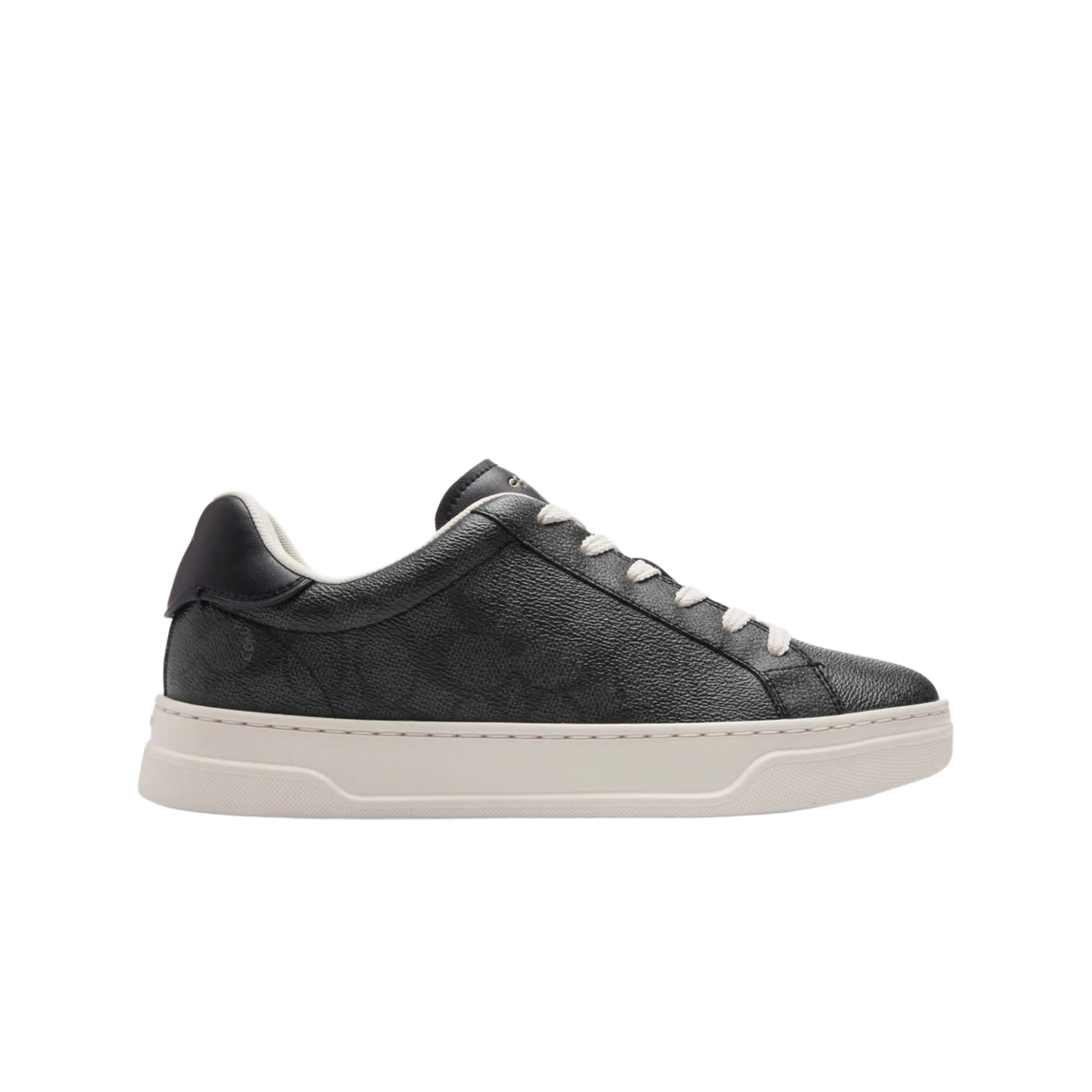 (W) 코치 테니스 하이 라인 캔버스 스니커즈 블랙((W) Coach Tennis High Line Canvas Sneakers Black)