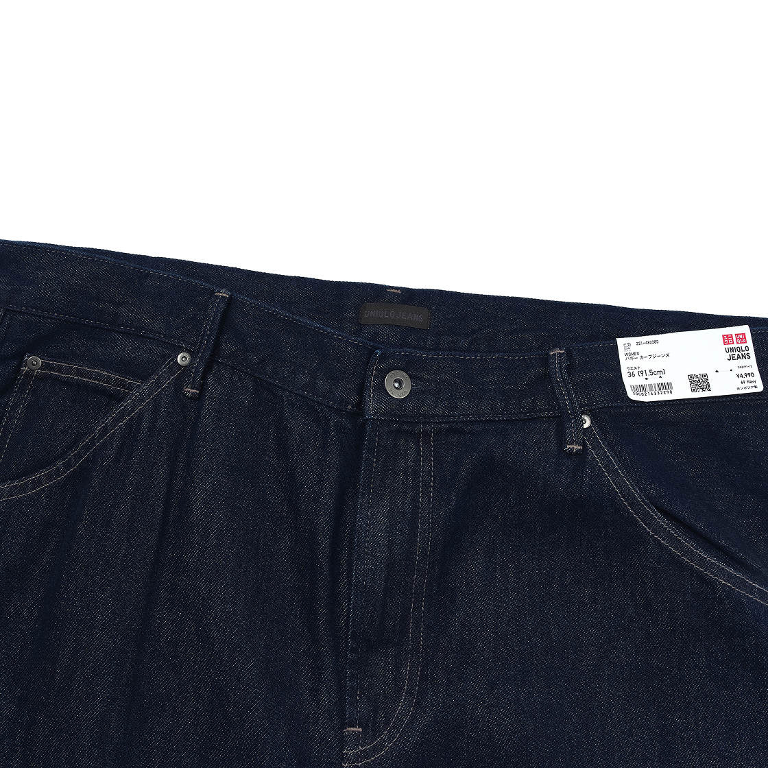 (W) 유니클로 배기 커브 진 네이비 - JP((W) Uniqlo Baggy Curve Jeans Navy - JP) - 3