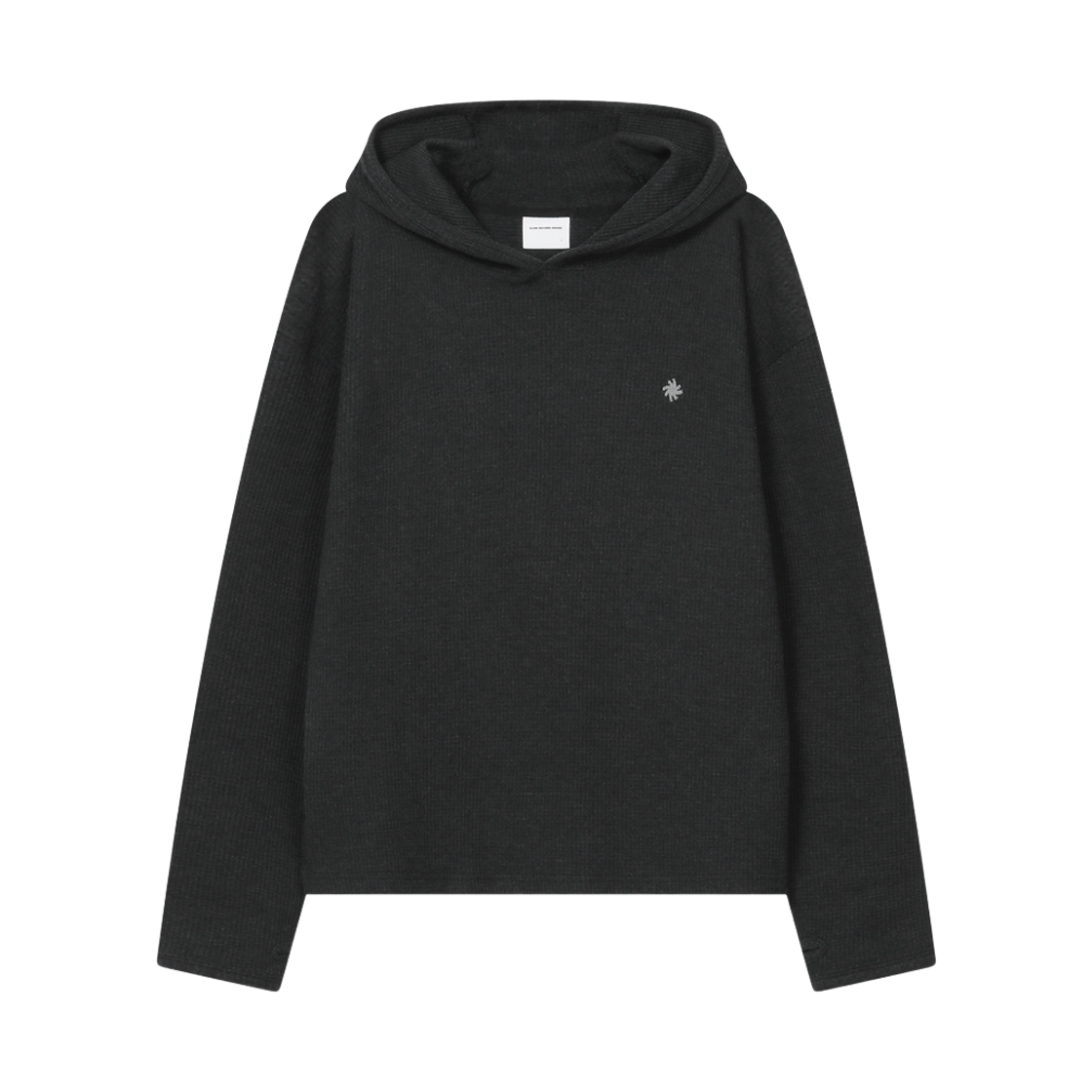 SR26HD01CH SLOW RECORD HOUSE Waffle Fingerhole Hood Charcoal