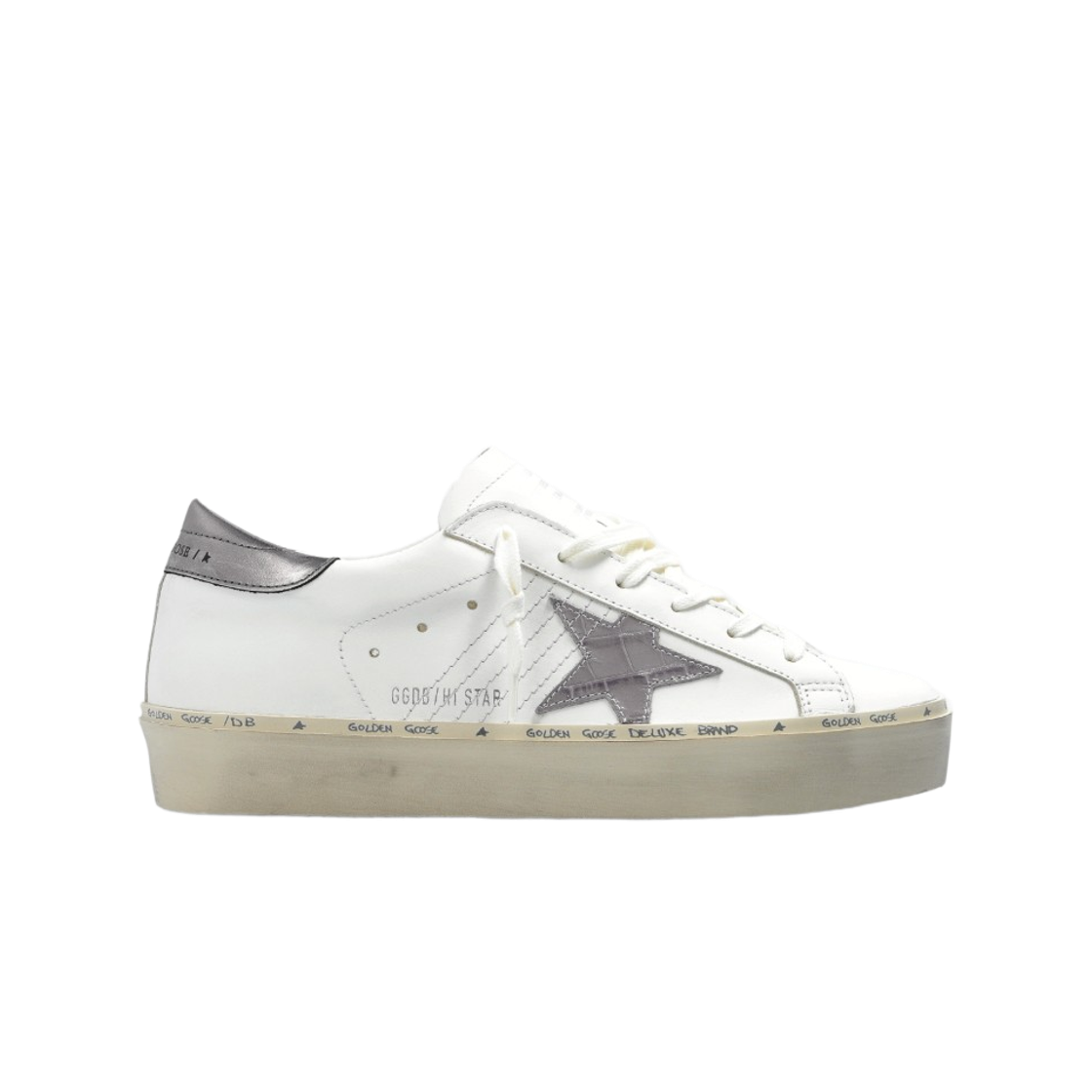 GWF00118-F007865-12352 (W) Golden Goose Hi Star Classic with List Sneakers White