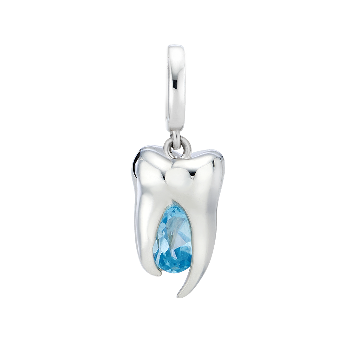 TEETH-N031 Teeth Jewel Necklace Topaz