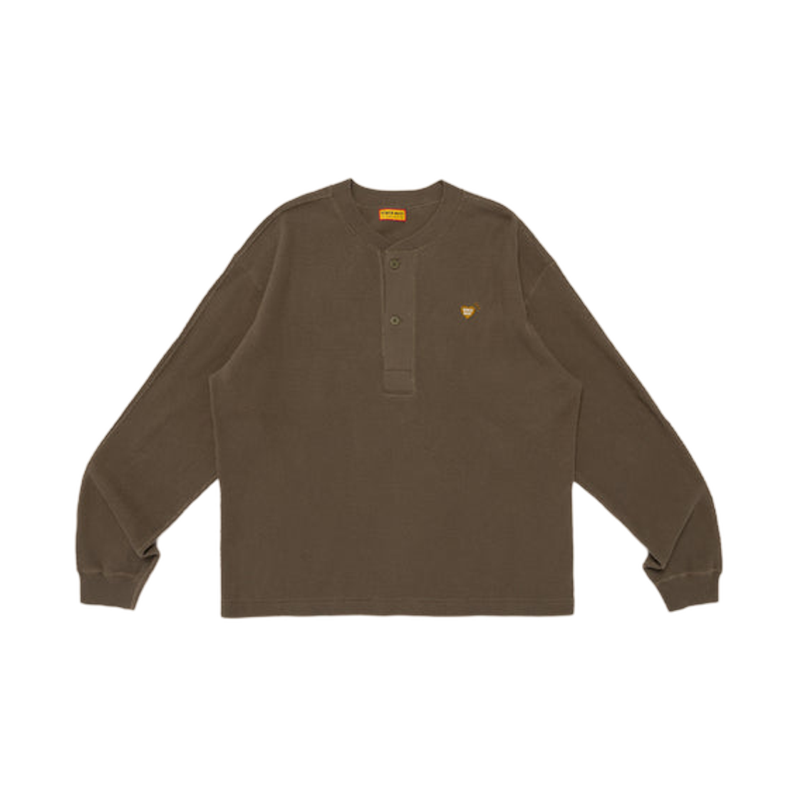 HM31CS020 Human Made Henley Neck Shirt Olive Drab