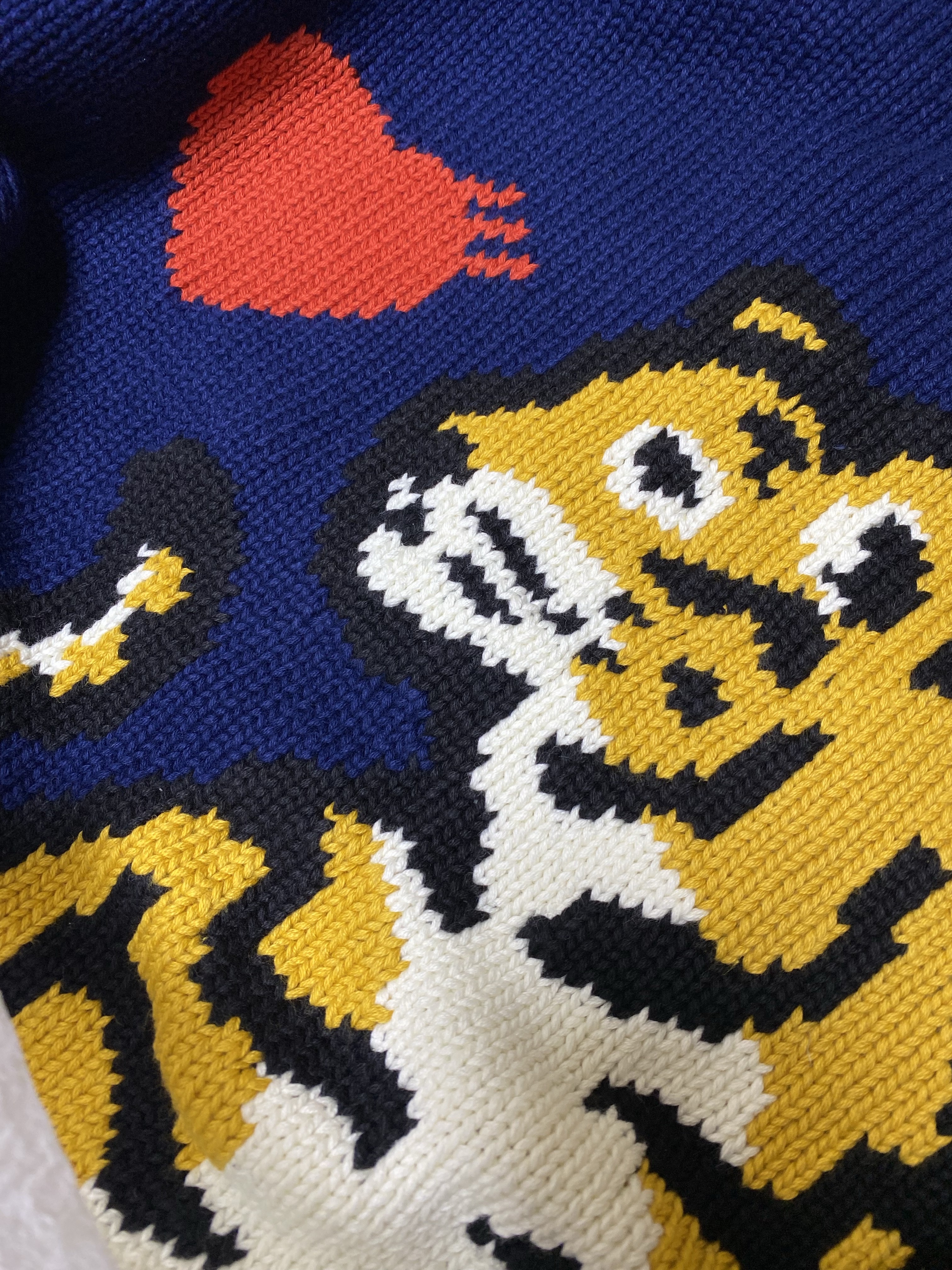 Human Made Graphic Sweater Navy 착용 스타일