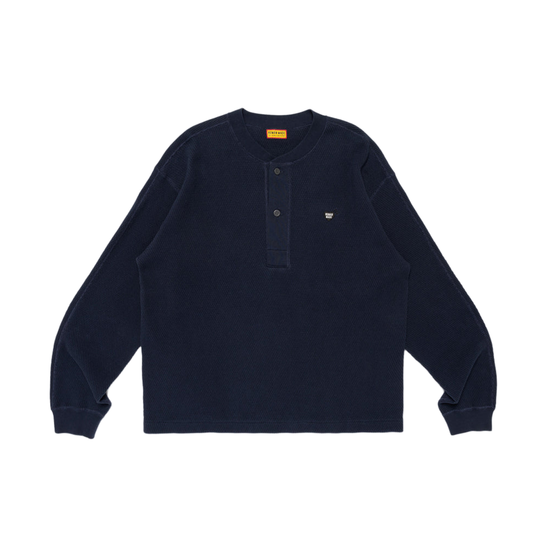 HM31CS020 Human Made Henley Neck Shirt Navy