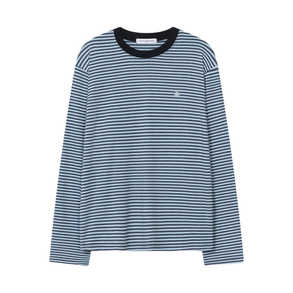슬로우 레코드 하우스 스트라이프 롱슬리브 블루(SLOW RECORD HOUSE Stripe Long Sleeve Blue)