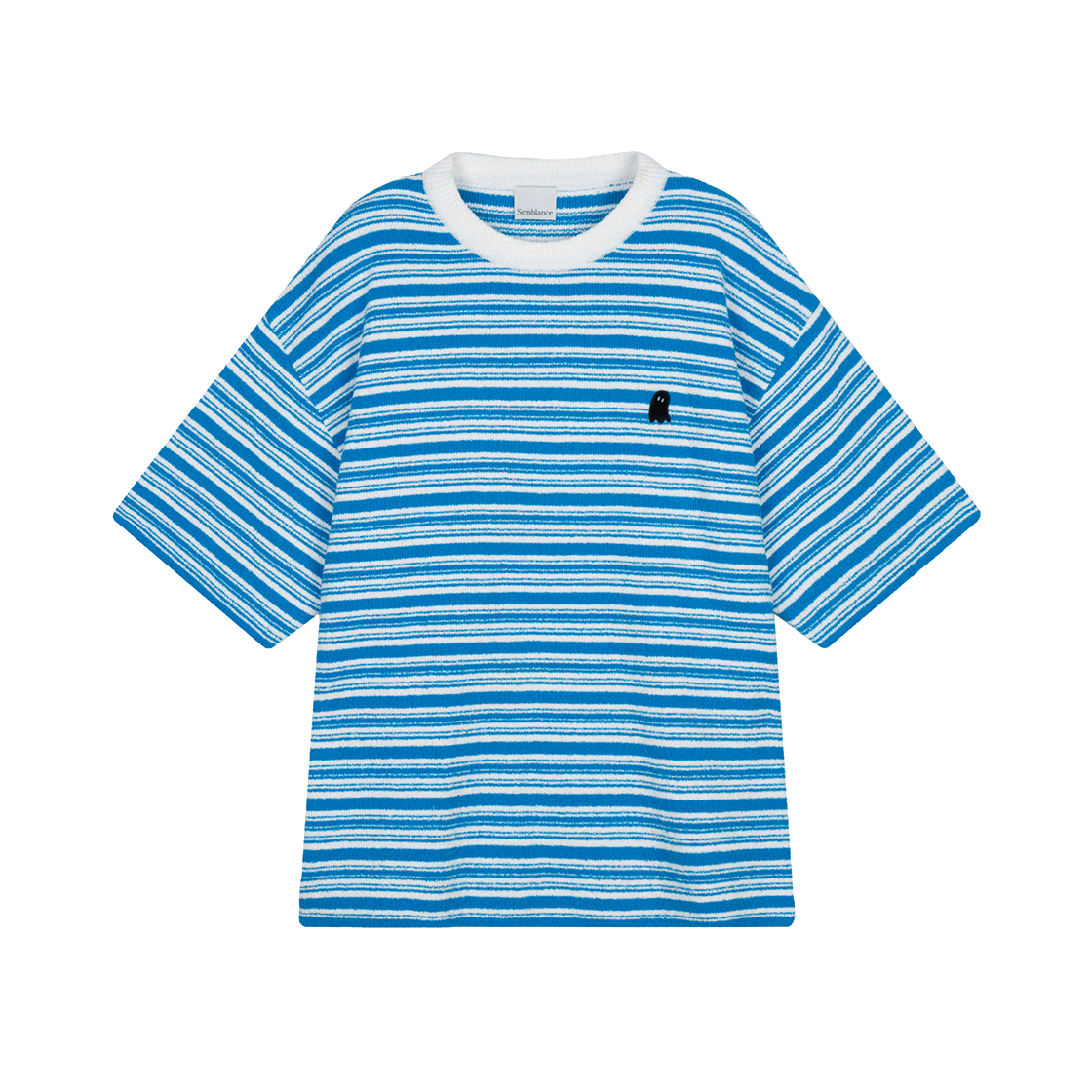 지오송지오 셈블런스 부클 스트라이프 크루넥 니트 블루 ZI2KT875BL