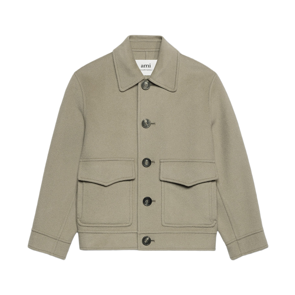 아미 박시 핏 더블 페이스 숏 코트 클레이(AMI Boxy Fit Double Face Short Coat Clay)