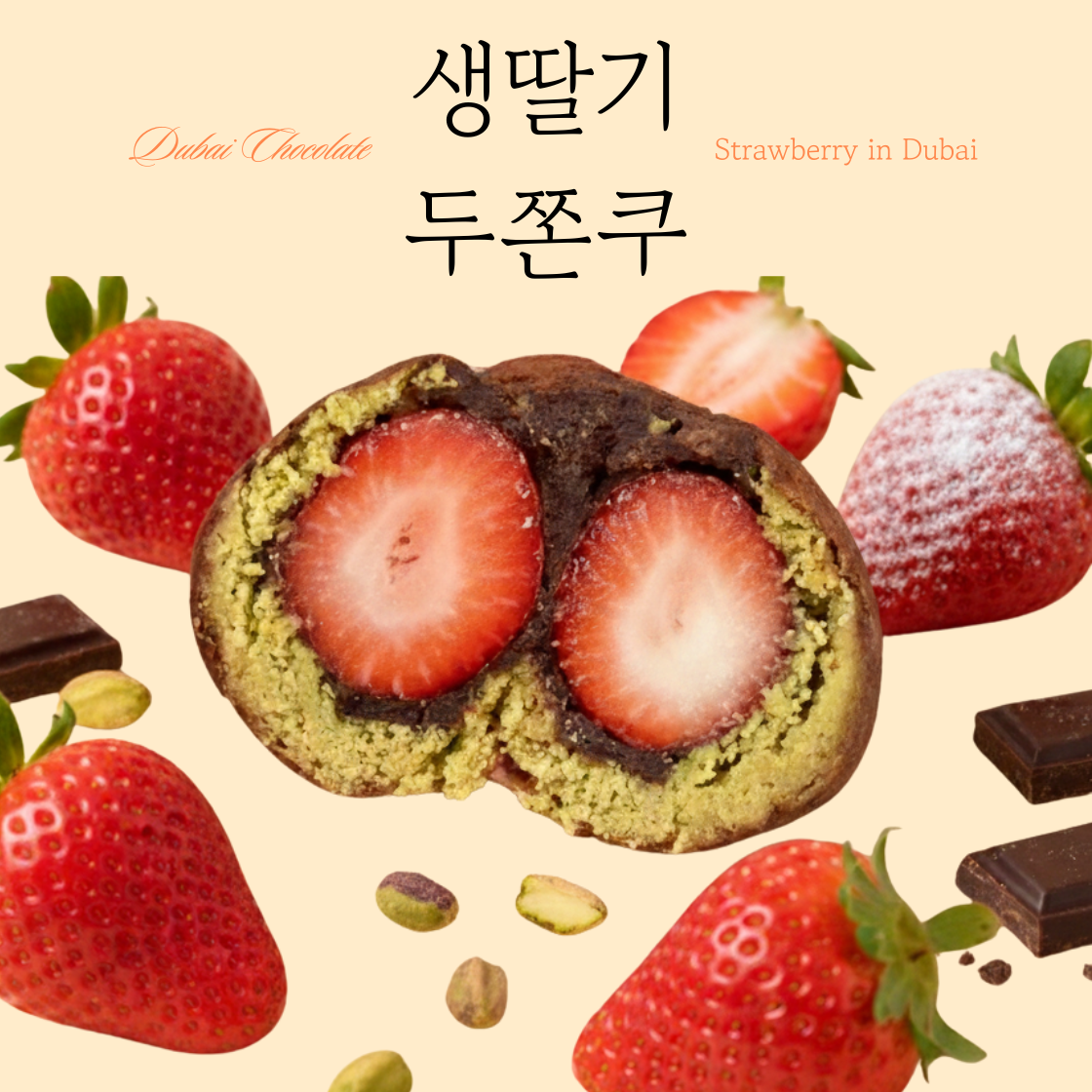 [KREAM 단독] 도파민디저트 생과일 딸기 + 키위 + 오리지널 2구 두바이쫀득쿠키 4구 선물세트([KREAM 단독] Dopamin Dessert Fresh Fruit Dubai Pistachio Chewy Cookie Set) - 2