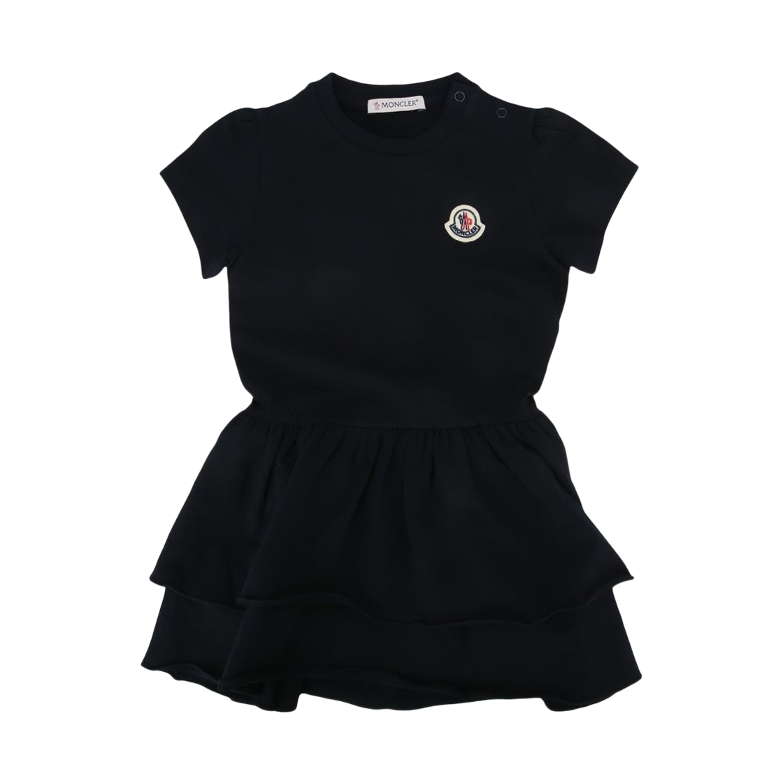 L1-951-8I00004-89AUM-778 (Kids) Moncler Ruffle Cotton Dress Navy Blue - 26SS