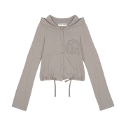 Vacant Archive Parra Stud Hood Cardigan Khaki