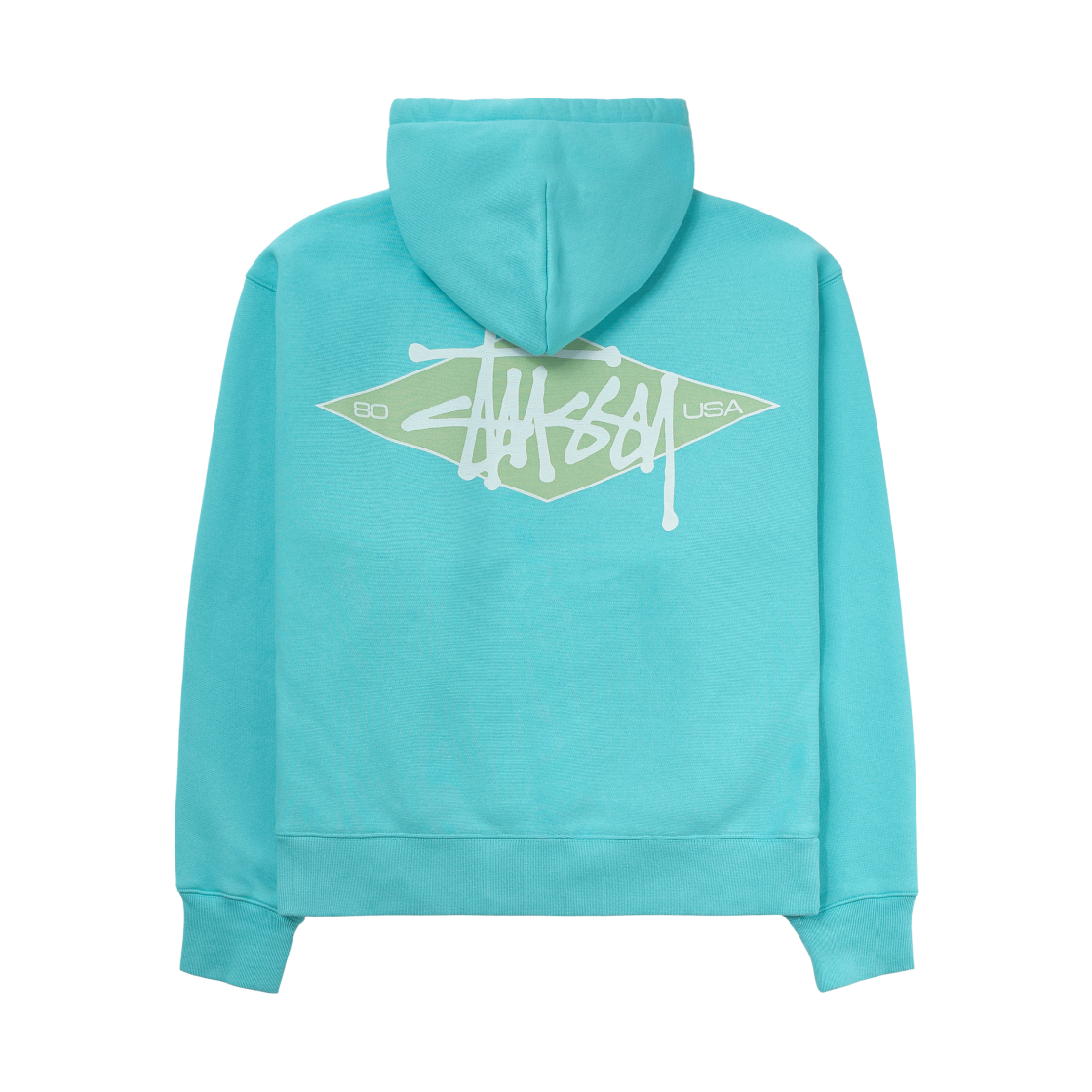 스투시 베이식 다이아몬드 후드 집업 틸(Stussy Basic Diamond Zip Hoodie Teal)