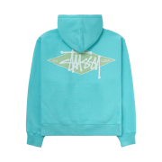 Stussy Basic Diamond Zip Hoodie Teal