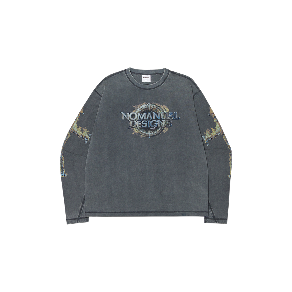 NMSS62LS06WCH NOMANUAL Arc Core Long Sleeve Tee Washed Charcoal