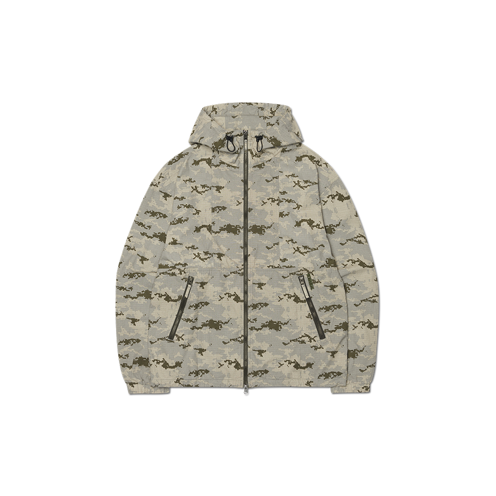 NMSS62WB06DCM NOMANUAL Washed Hooded Jacket Digital Camo