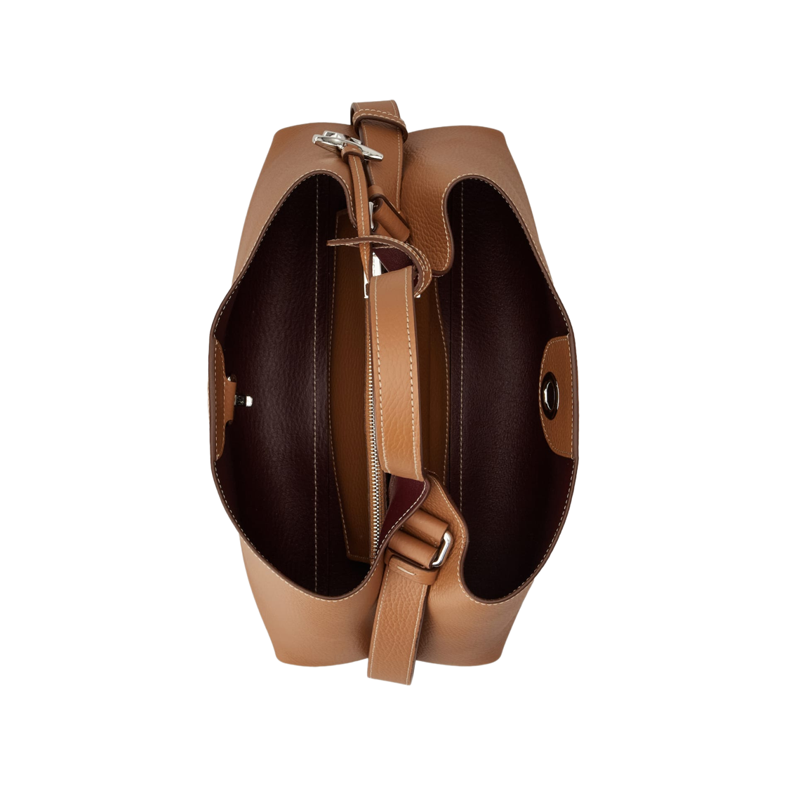 토즈 레더 스몰 토트백 브라운 버건디(Tod's Leather Small Tote Bag Brown Burgundy) - 2