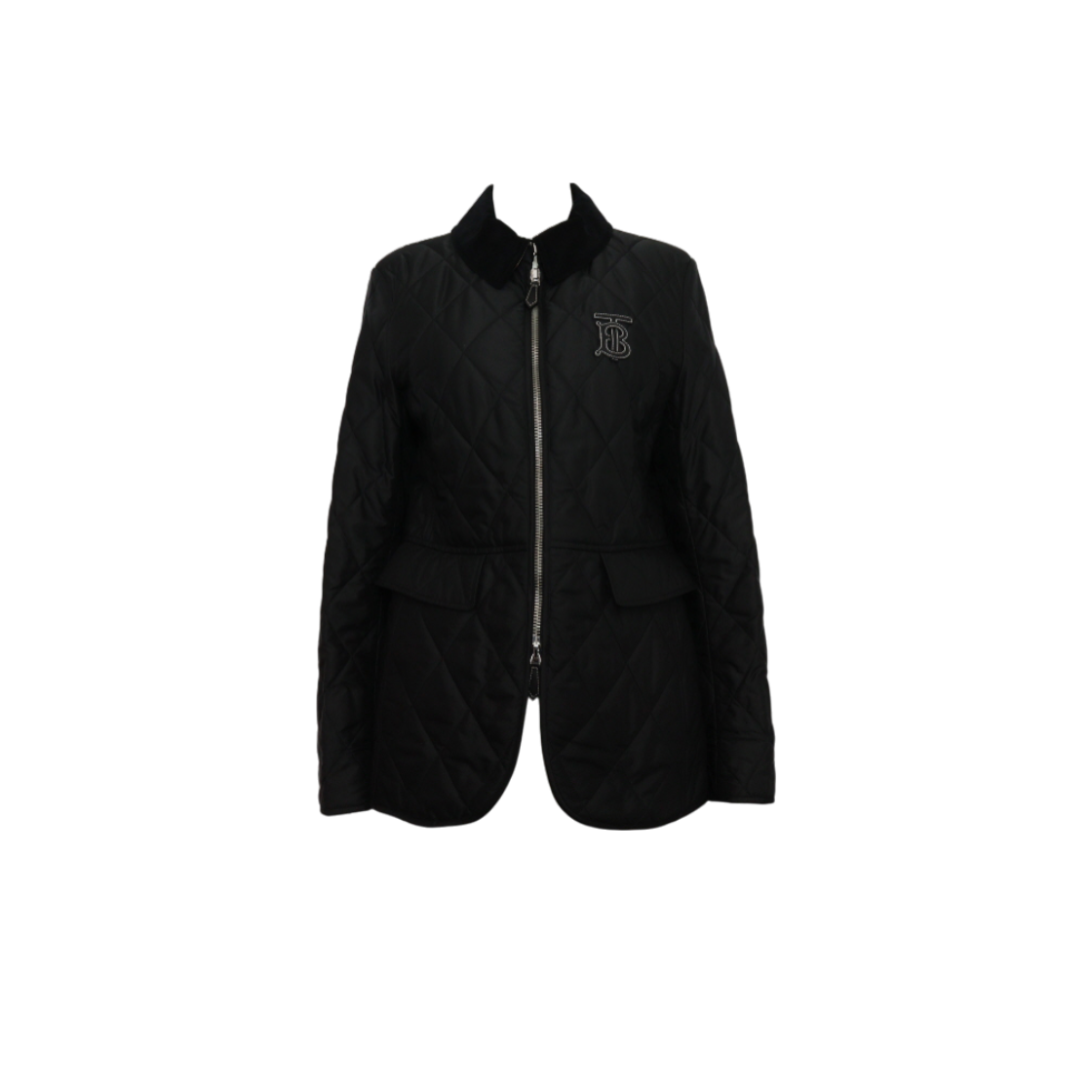 ITCNQVK8PHO6 Burberry Black Monogram Quilted Ongar Women's Jacket