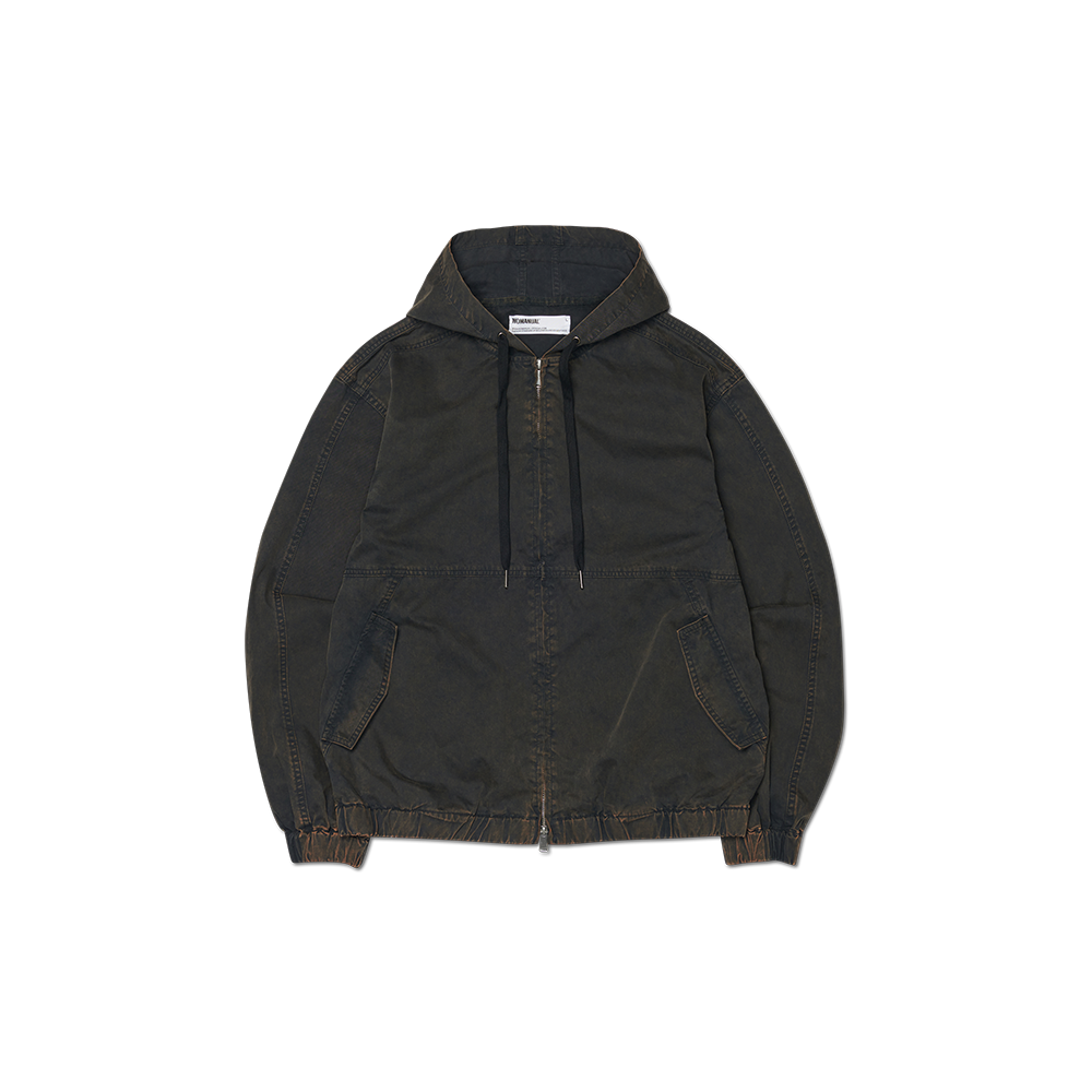 NMSS62JK06BBK NOMANUAL W.C Hooded Jacket Bleached Black