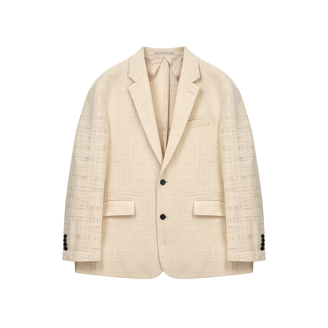지오송지오 컬렉션 트위드 오버드롭 자켓 아이보리 BI2JK255IV(ZIOSONGZIO COLLECTION Tweed Overdrop Jacket Ivory) - 1