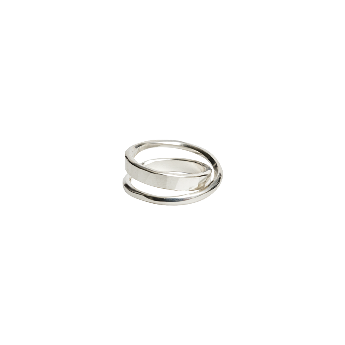 KM6AJERWM06SV Werkstatt:Munchen Ring Flat Crossed Silver - 26SS