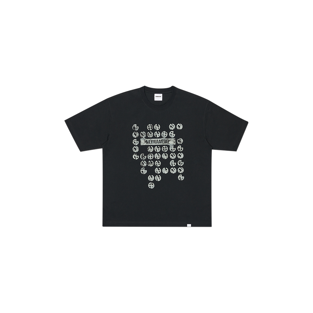 노매뉴얼 심볼 에볼루션 그래픽 티셔츠 블랙(NOMANUAL Symbol Evolution Graphic T-shirt Black)