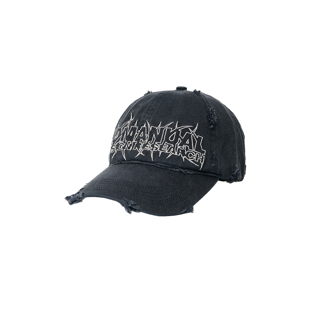 노매뉴얼 슬래시 볼캡 워시드 블랙(NOMANUAL Slash Ball Cap Washed Black)