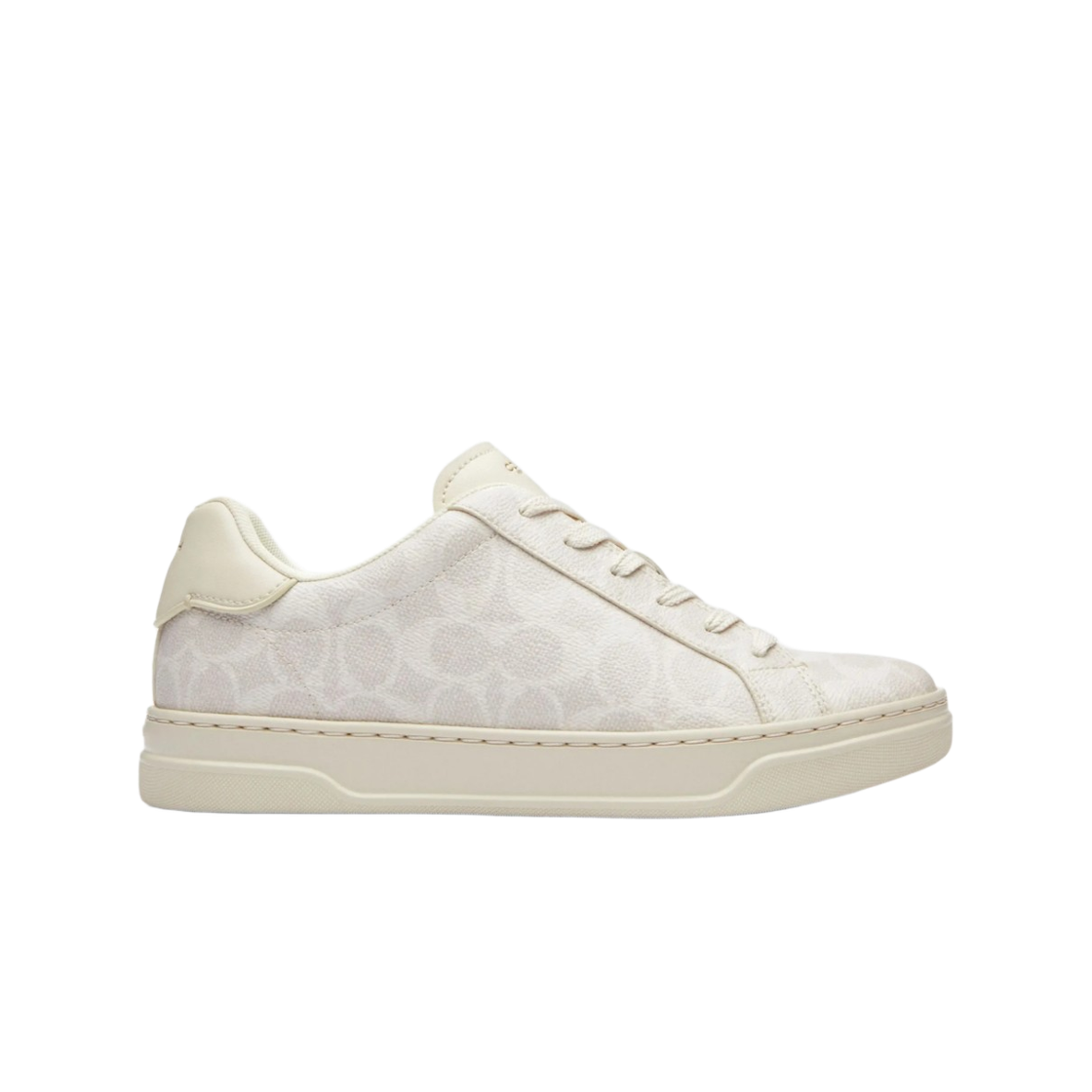 (W) 코치 테니스 하이 라인 캔버스 스니커즈 오프 화이트((W) Coach Tennis High Line Canvas Sneakers Off White)