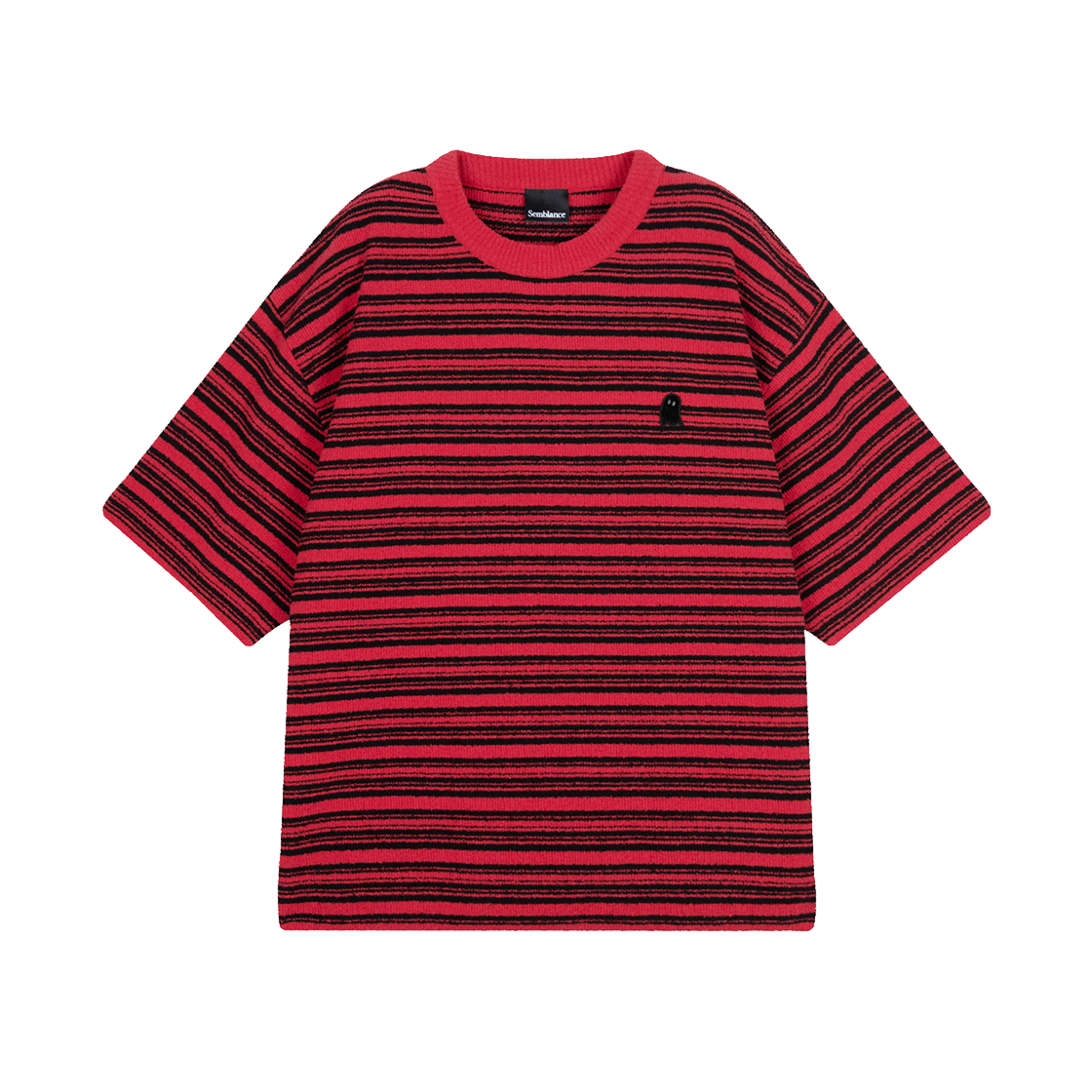 지오송지오 셈블런스 부클 스트라이프 크루넥 니트 레드 ZI2KT874RD