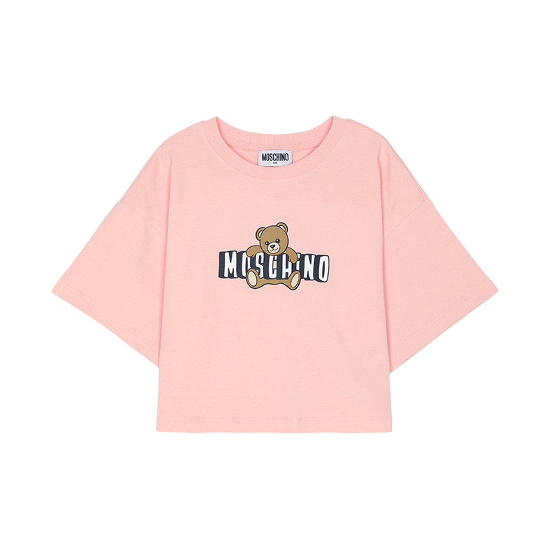 HDM072-LBA00-50209 (Kids) Moschino Short Sleeve T-Shirt with Teddy Bear Pink