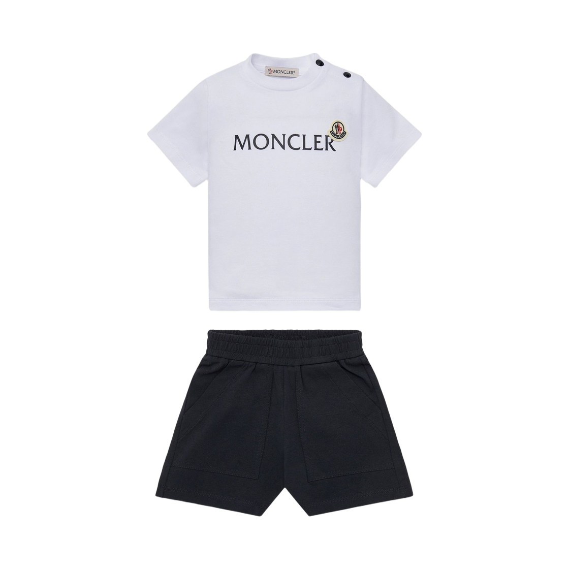 L1-951-8M00009-89AUM-002 (Kids) Moncler Logo Cotton Set Optical White - 26SS