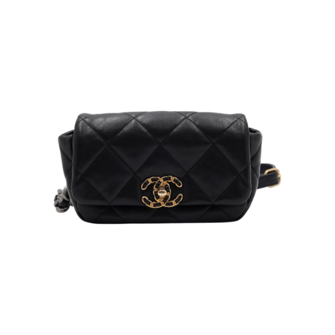 샤넬 AS1163 샤넬19 미니 체인 플랩 웨이스트백 여성 벨트백 크로스백aa61001(Chanel 19 Mini Chain Flap Waist Bag)