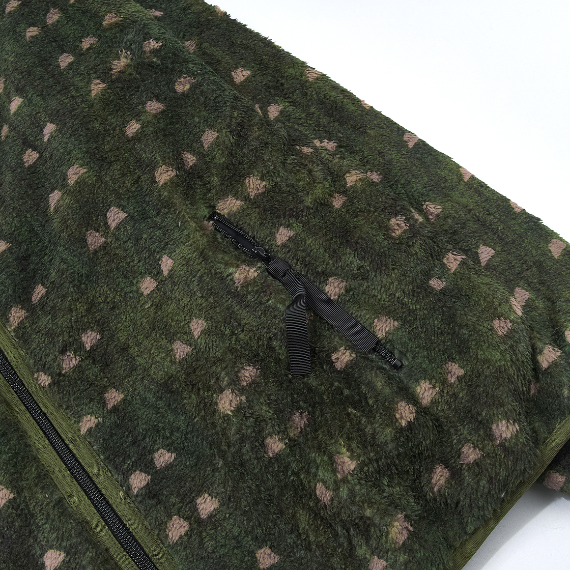 캐피탈 아이리스 플리스 집 블루종 카키(Kapital Fleece Zip Blouson with Irises Khaki) - 4