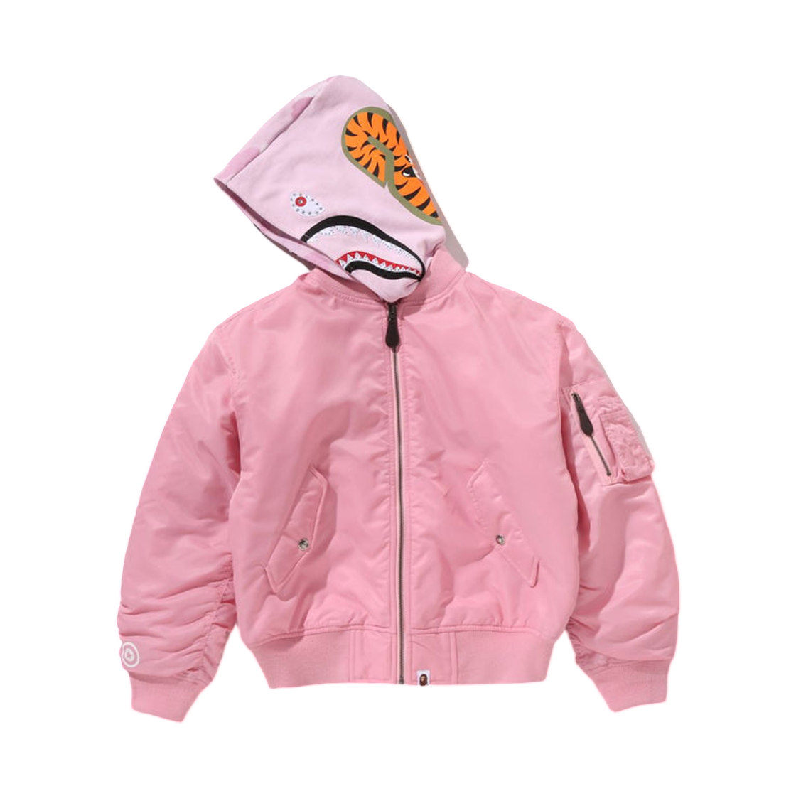 (W) 베이프 샤크 후드 Ma-1 핑크((W) BAPE Shark Hoodie Ma-1 Pink) - 2