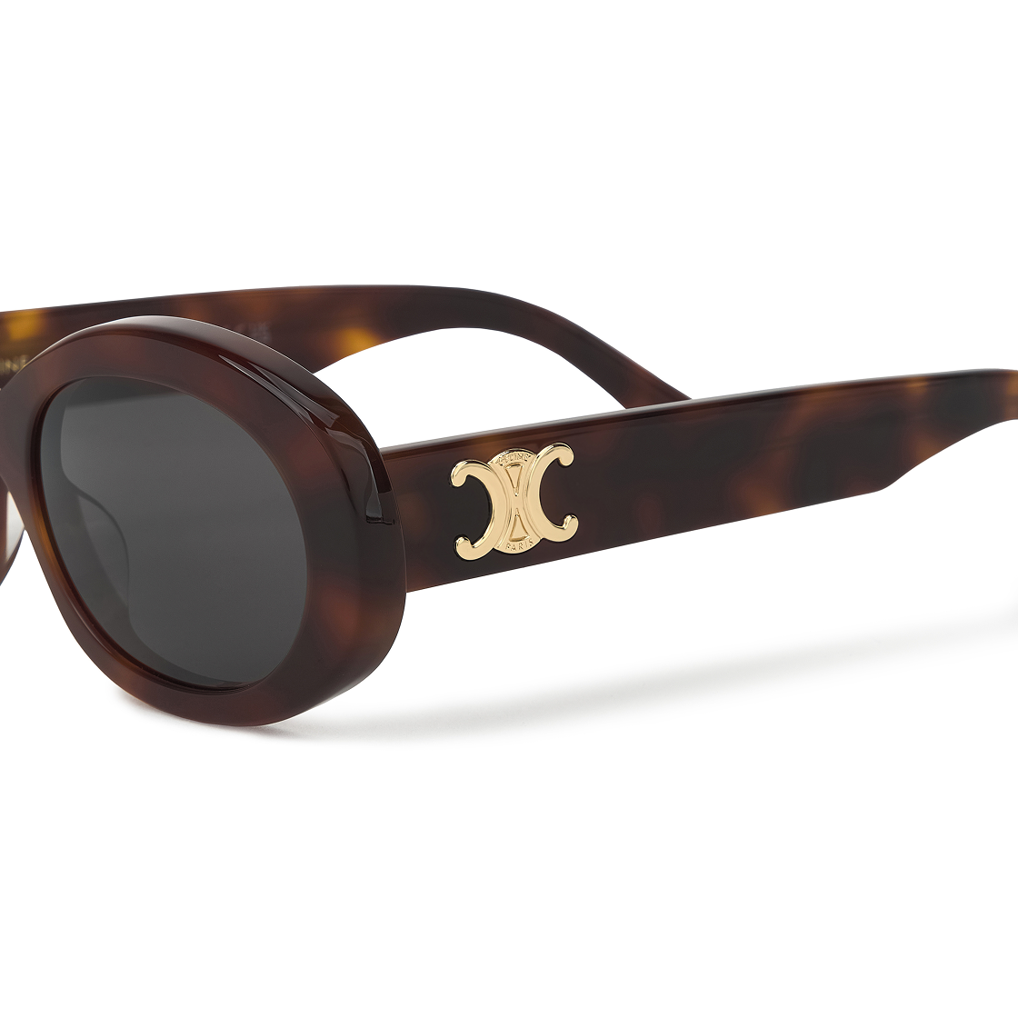 (W) 셀린느 아세테이트 트리옹프 01 선글라스 블론드 하바나((W) Celine Triomphe 01 Sunglasses in Acetate Blonde Havana) - 4