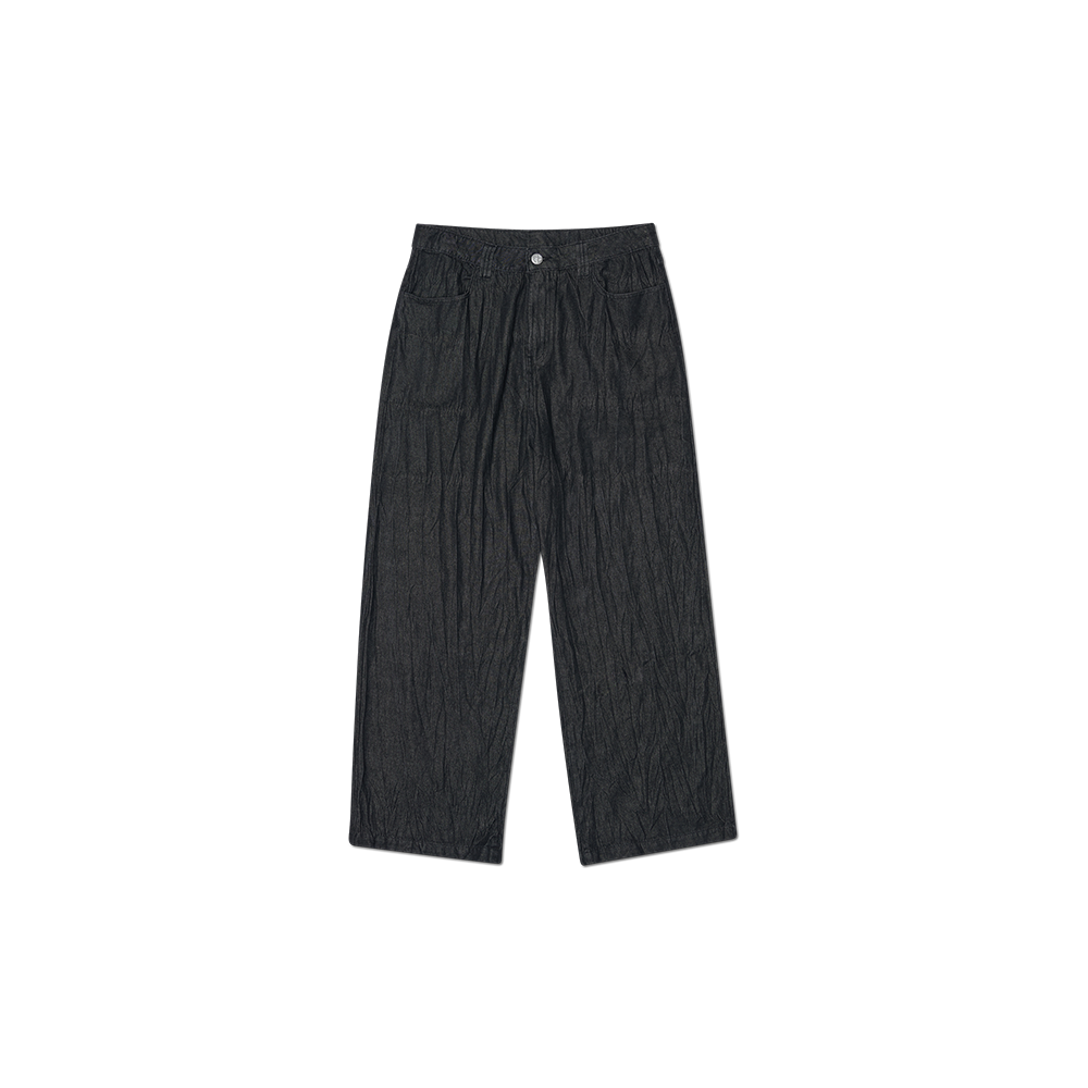 노매뉴얼 S.W 와이드 데님 팬츠 워시드 블랙(NOMANUAL S.W Wide Denim Pants Washed Black)