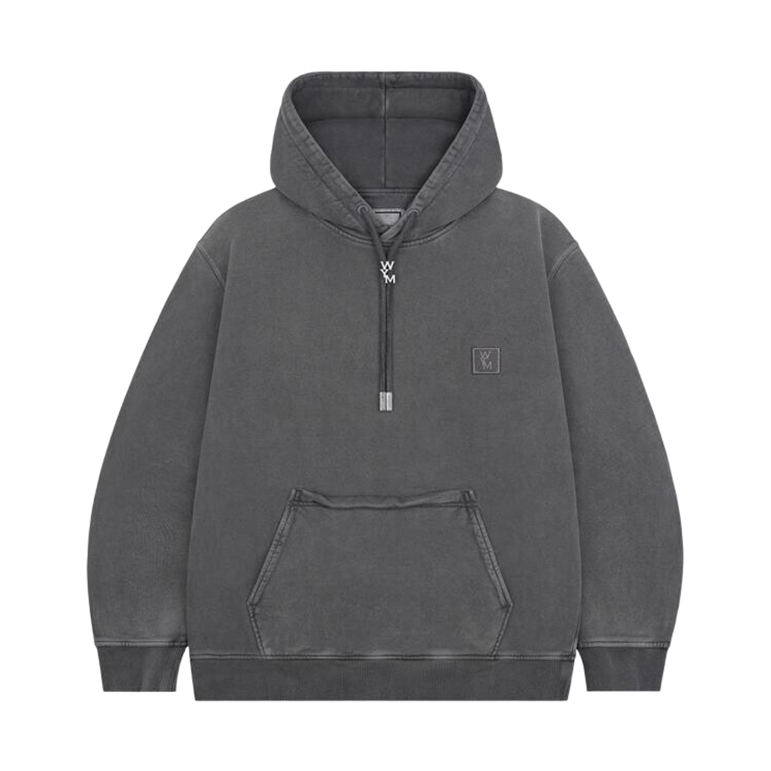 W253TS37777G Wooyoungmi Backlogo Hoodie Dark Grey - 25FW
