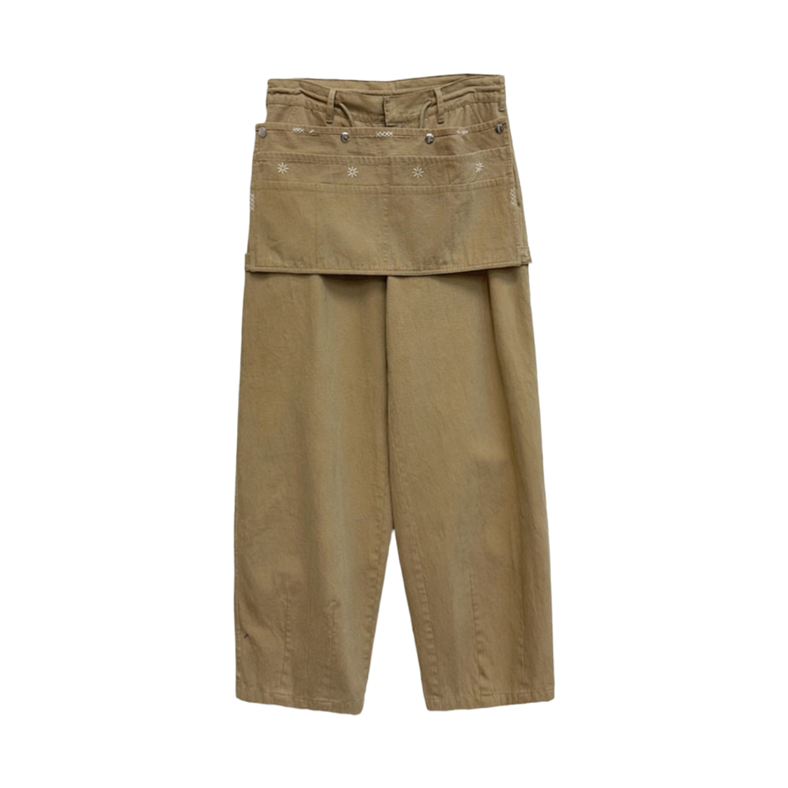F261PT04 FRITUR Garden Apron Pants Beige