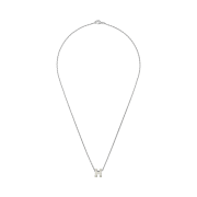 (W) Hermes Mini Pop H Pendant Palladium & Blanc