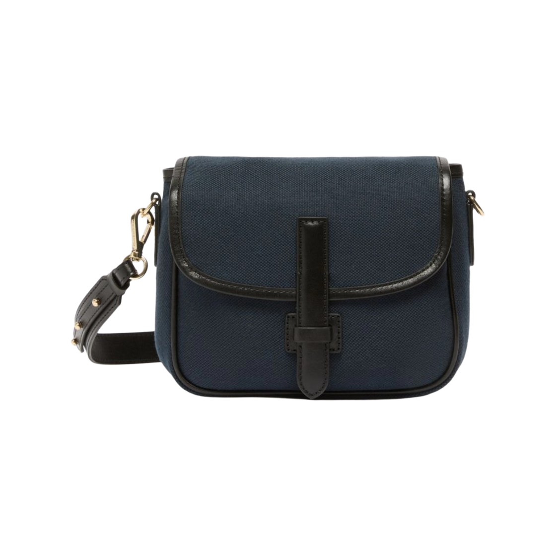 GAP-002 Weekend Max Mara Gap Small Canvas and Leather Crossbody Bag Ultramarine