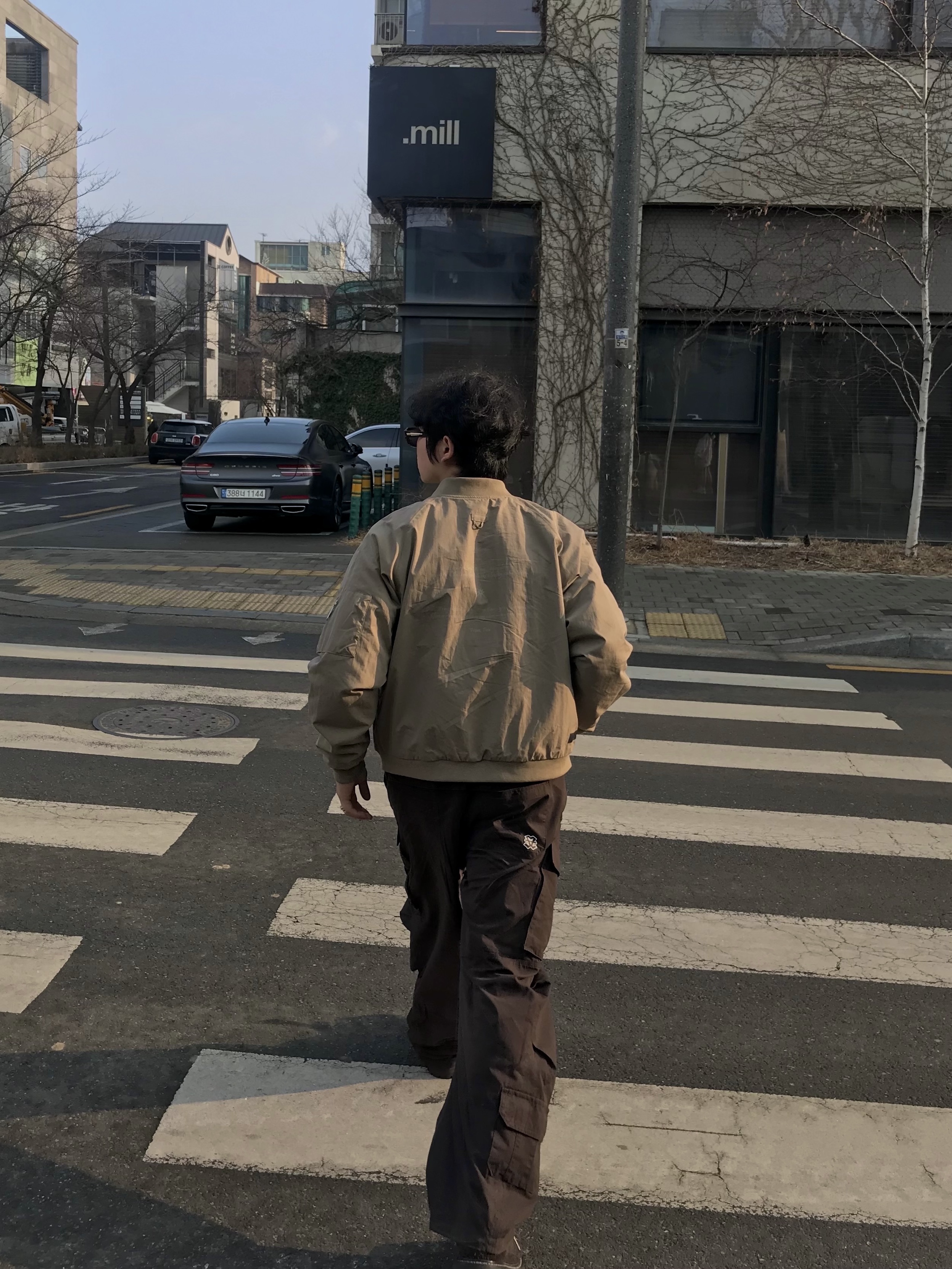 Flavorism VTG Washed Cargo Pants Washed Dark Brown, Libertiworko Librta Black 착용 스타일 - 8