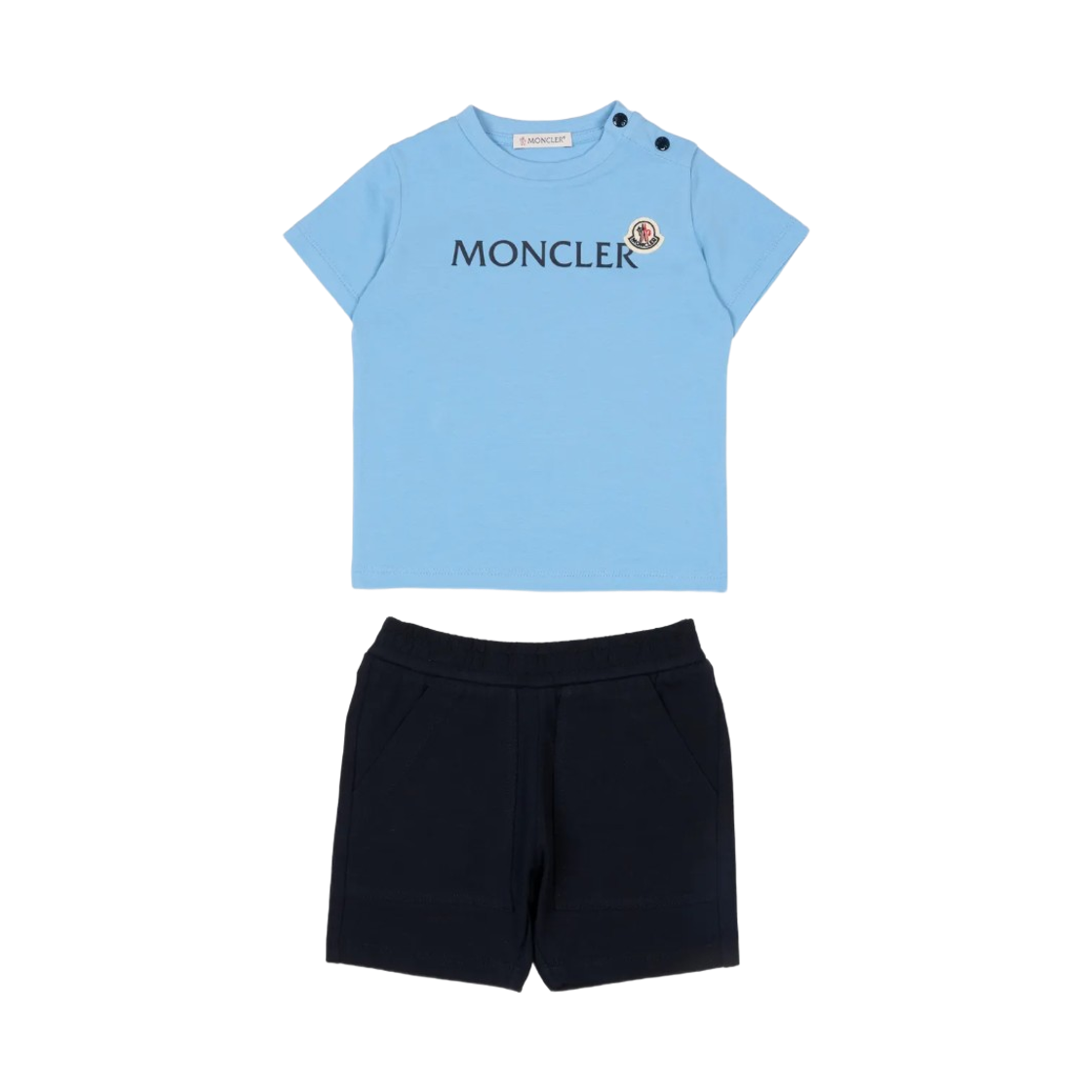 L1-951-8M00009-89AUM-F77 (Kids) Moncler Logo Cotton Set Dark Blue - 26SS